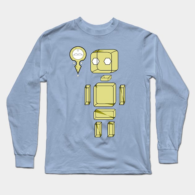 Gold Geometric Buddy Long Sleeve T-Shirt by Eksinxx